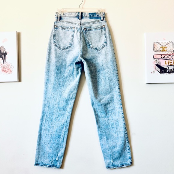Abercrombie &Fitch The ‘90s Straight Ultra High Rise 27/4R Curve Love Blue Jeans - Picture 2 of 11